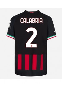 AC Milan Davide Calabria #2 Fotballdrakt Hjemme Klær 2022-23 Korte ermer